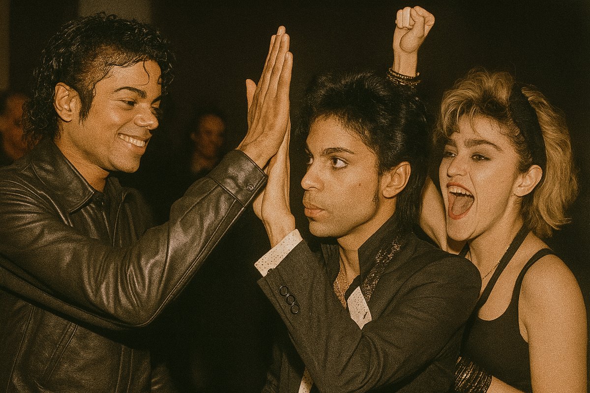 Michael Jackson, Prince en Madonna high five